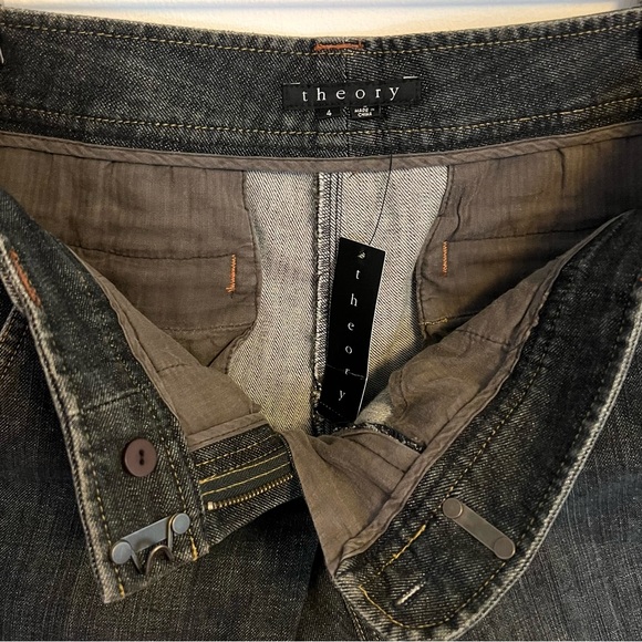 NWT Theory Jeans Womens Cropped Jeans Bann Indigo Size 4 - Picture 4 of 5